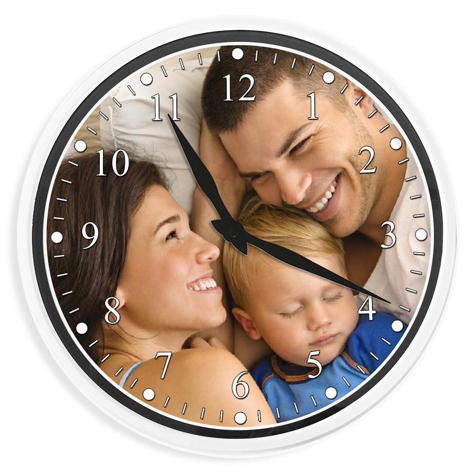 couple photo wall clock